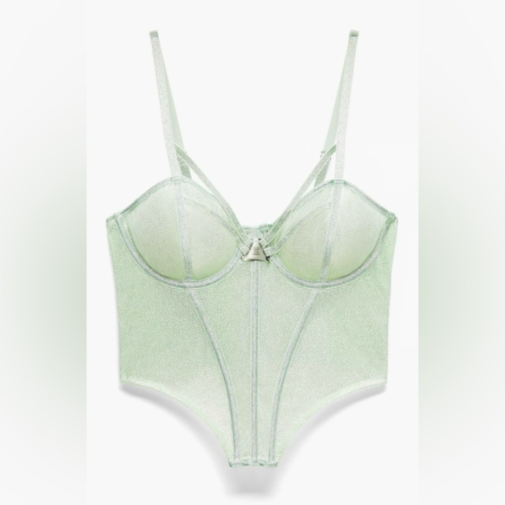 Savage X Fenty Going Platinum Mesh Bustier